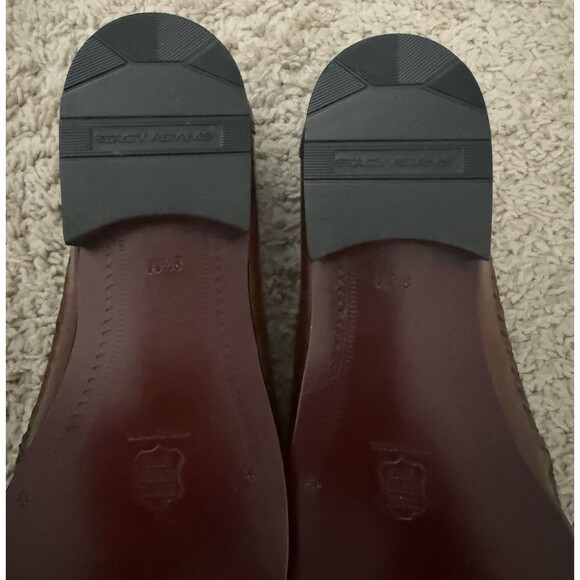 Stacy Adams Woven Tassel Loafers Mens Sz 8.5M Brown Leather Slip On Shoes 25349 - Picture 6 of 8